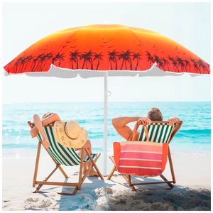 Sombrillas para Playa o Piscina 152cm Piametro Naranja