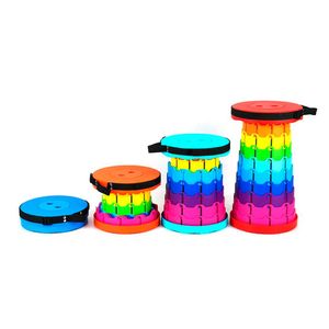 Banco Plegable Portátil para Viajes Camping color Arcoíris