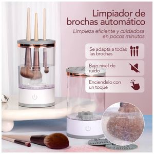 Limpiador de Brochas Lavadora Eléctrico de Maquillaje Blanco S52