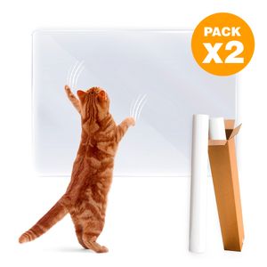 Pack x2 Vinilo Protector Transparente con Adhesivo Anti Arañaduras 45X30 CM KL6