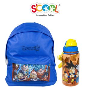 Mochila Dragon Ball Tela + Botella