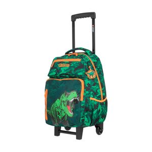 Pack Mochila Con Ruedas + Lonchera + Cartuchera Xtrem Run  Verde