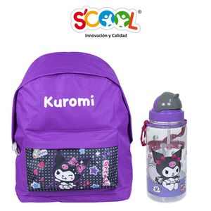 Mochila Kuromi Tela + Botella