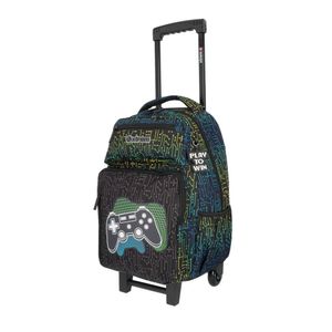 Pack Mochila Con Ruedas Carry On + Lonchera + Cartuchera Xtrem Run 5Xt Negro