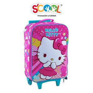 Pack Mochila Con Ruedas Carry On + Lonchera + Cartuchera Hellokitty 3D