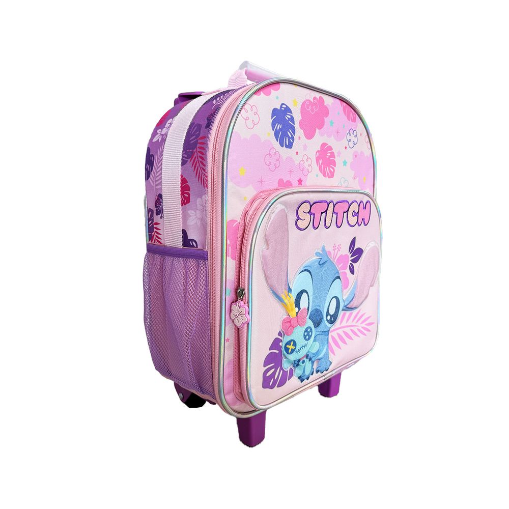 Estuche Stitch Rt Mochila Con Ruedas De Goma Para Niu00f1os Con