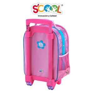 Pack Mochila Con Ruedas Carry On + Lonchera + Cartuchera Melody Ted Luces