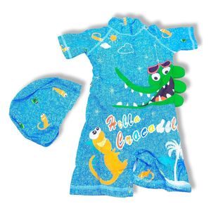 Ropa de Baño para Niño UV Dinosaurio Verde con Lentes de Sol