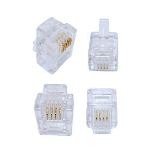 Conector Rj11 Tipo 6P4C Para Línea Teléfono Bolsa De 100 Unidades