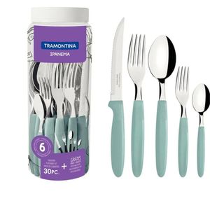 Jgo De Cubiertos X30 Pzas Ipanema Menta Acero Inox