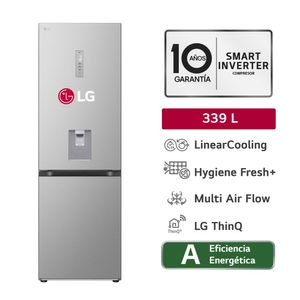 Refrigeradora LG 339L Bottom Freezer  GB37SPY Plateado