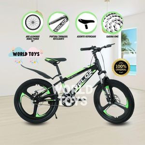Bicicleta Para Niño Aro 16 Beautiful Veloz Aspa Verde
