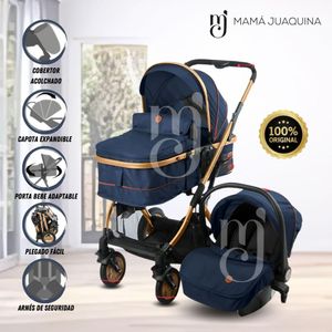 Coche Moises con Portabebé Ronda Plus II Azul