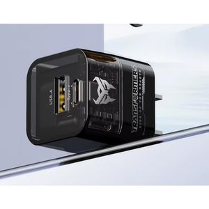 Cargador TRANSFORMERS TF-K05 de 20W Carga Rápida USB-C / USB-A Negro