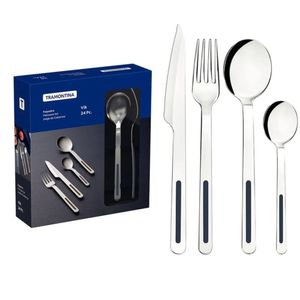 Juego De Cubiertos 24Pzas Azul - Vik