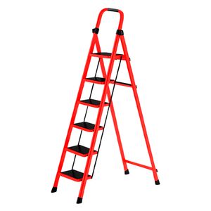 Escalera 6 Pasos Plegable de Hierro Ligera y Segura