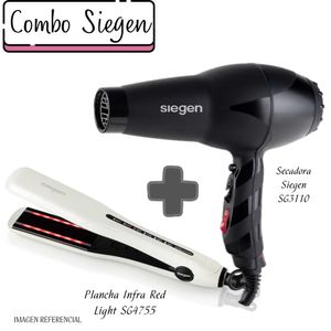 Combo Siegen Plancha Alisadora Infra Red SG4755+Secadora Siegen SG3110