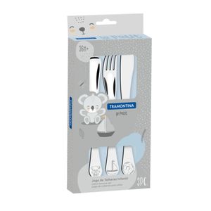 Jgo De Cubiertos Para Niños X3 PcPza - Tramontina Acero Inox
