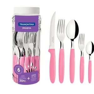 Jgo De Cubiertos X30 Pzas Ipanema Rosado
