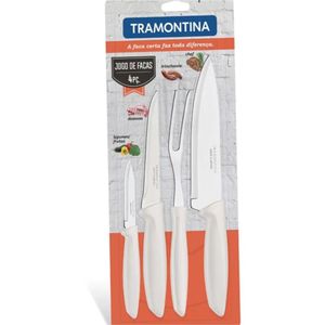 Jgo Cuchillos X 4 Pz Plenus Color Blanco - Tramontina Acero Inox
