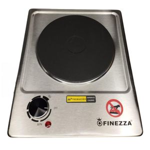 Cocina eléctrica Finezza 01 hornilla Acero inox Elegante mesa o empotrable