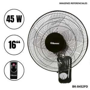 Ventilador de Pared Bossko Con Control Remoto BK-8452PD