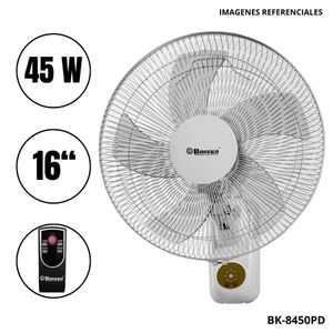 Ventilador de Pared Bossko Con Control Remoto BK-8450PD
