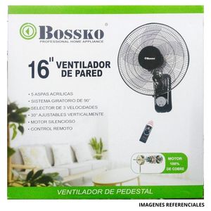Ventilador de Pared Bossko Con Control Remoto BK-8452PD