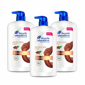 Pack Shampoo HEAD & SHOULDERS Protección Caída con Cafeína Control Caspa Frasco 850ml x3un