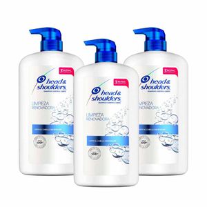 Pack Shampoo HEAD & SHOULDERS Limpieza Renovadora Control Caspa Frasco 850ml x3un