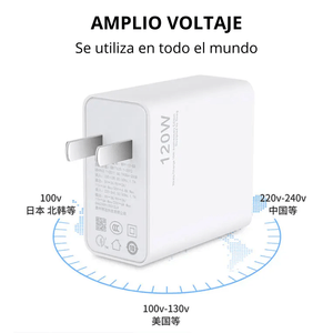 Cargador Generico Carga Rapida Xiaomi 120W Tipo C Turbo