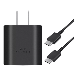 Cargador Adaptador Generico Samsung 45W USB-C Con Cable Tipo C - Negro