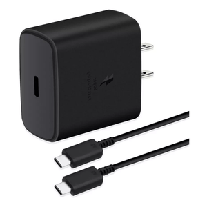 Cargador Adaptador Generico Samsung 45W USB-C Con Cable Tipo C - Negro