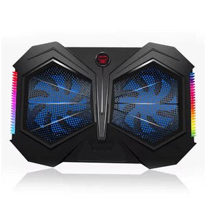 Cooler Laptop Gamer Rgb con 2 Ventiladores 4 Niveles de Altura YL-017