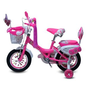 Bicicleta para Niñas Aro 12 Hi Lily II con Canasta Rosa Oscuro