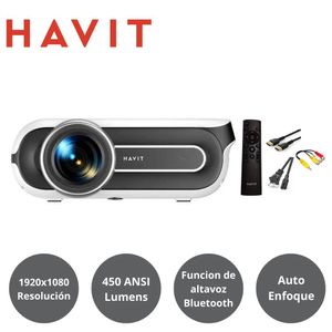 Proyector Multimedia Havit PJ209A Pro 450ansi Lumens Android-Tv Hdmi Blanco