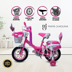Bicicleta para Niñas Aro 16 Hi Lily con Canasta Rosa Oscuro