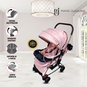 Coche Mecedora de Lujo Ebaby Seulgi Exclusivo Rosa Pastel