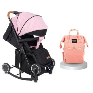 Coche Mecedora de Lujo Ebaby Sidney II Rosa