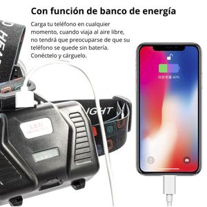 Linterna Led de Cabeza LIDIMI Luz Fuerte Frontal con Zoom LD-L1312C