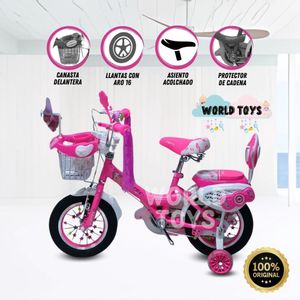Bicicleta para Niñas Aro 16 Hi Liry con Canasta Rosa Oscuro