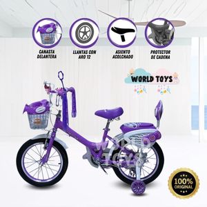 Bicicleta para Niñas Aro 12 Hi Liry II con Canasta Morado