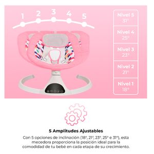 Mecedora para Bebe Automatica Bluetooth con Mosquitero