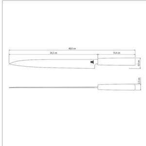 Cuchillo Yanagiba Tramontina Sushi