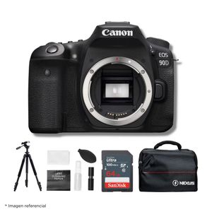 Cámara Canon EOS 90D DSLR (Cuerpo solo) + Kit Ultimate (N)