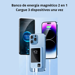 Power Bank Magnético SUPER Carga Inalámbrica 15000mAh CP01 - Negro