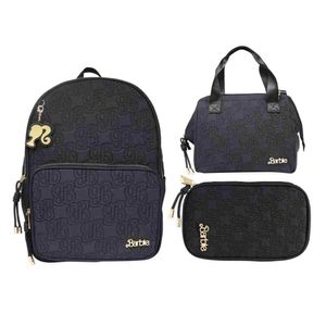 Pack Escolar Mochila Oficio Premium Barbie Negro