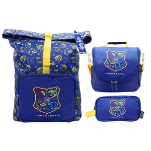 Pack Escolar Mochila Oficio Premium Harry Potter Azul