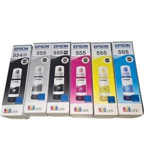 Kit de Tintas Epson T555 y T554 6 colores para L8160/L8180 Original