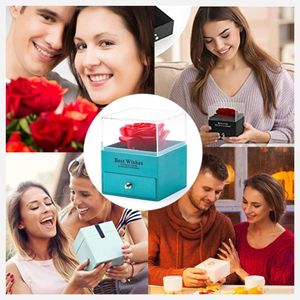 Joyero de Lujo con Rosa y Joyería Sorpresa Verde